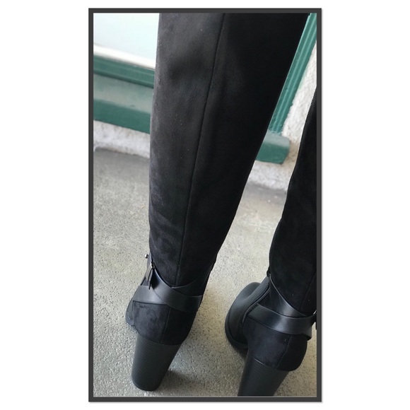 2 left! Delicious Shoes Black Knee High Heel BOOT - Picture 6 of 7